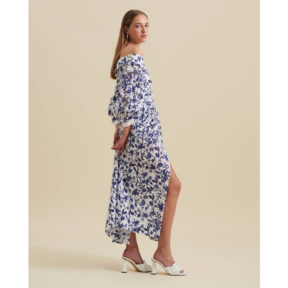 Anne Fontaine Eulalie Maxi Dress Blue Floral - Picture 2 of 11